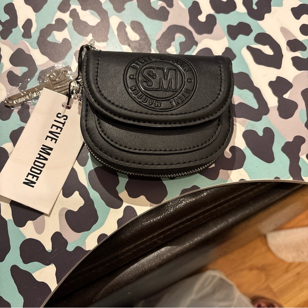 Steve Madden Black Mini Wallet